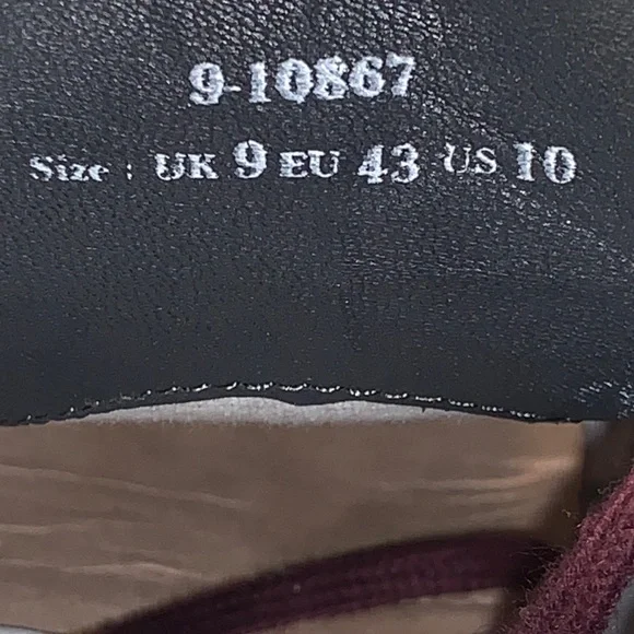 Ted Baker Slate Blue Suede Oxfords with Burgundy Laces
